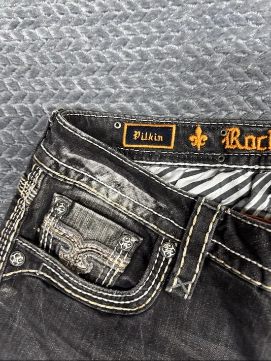 Rock Revival Black Faded Slim Stretch Women’s Jeans - Picture 3 of 9